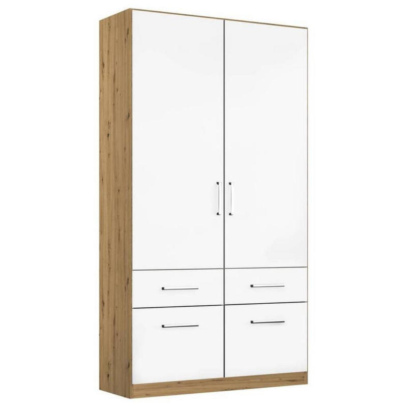 Drehtürenschrank 91 cm Berlin Eiche Dekor/Weiß