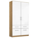 Möbelix Drehtürenschrank 91 cm Berlin Eiche Dekor/Weiß