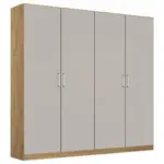 M&ouml;belix Dreht&uuml;renschrank B: 181 cm Berlin Eiche Dekor/Hellgrau