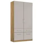 M&ouml;belix Dreht&uuml;renschrank 91 Cm Berlin Eiche Dekor/hellgrau