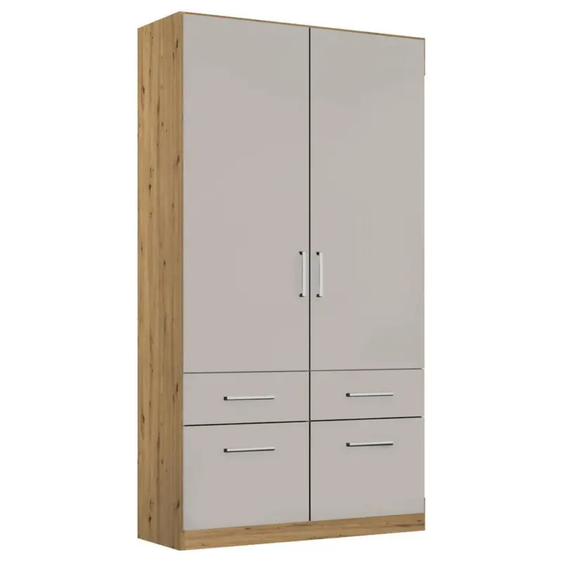 Drehtürenschrank 91 cm Berlin Eiche Dekor/Hellgrau