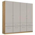 Möbelix Drehtürenschrank 181 Cm Berlin Eiche Dekor/hellgrau