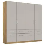 M&ouml;belix Dreht&uuml;renschrank 181 Cm Berlin Eiche Dekor/hellgrau