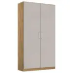 M&ouml;belix Dreht&uuml;renschrank 91 cm Berlin Eiche Dekor/Hellgrau