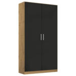 Möbelix Drehtürenschrank 91 Cm Berlin Eiche Dekor/grau