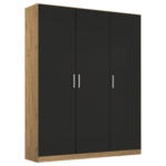 Möbelix Drehtürenschrank B: 136 cm Berlin Eiche Dekor/Grau