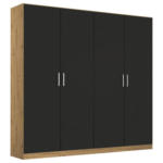 Möbelix Drehtürnschrank 181 cm Berlin Eiche Dekor/Grau