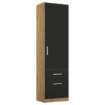 Möbelix Drehtürenschrank 47 Cm Berlin Eiche Dekor/grau