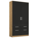 Möbelix Drehtürenschrank Berlin Eiche Artisan/grau B: 91 Cm