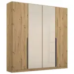 M&ouml;belix Dreht&uuml;renschrank Artemix 181 cm Champagner/Eiche Dekor