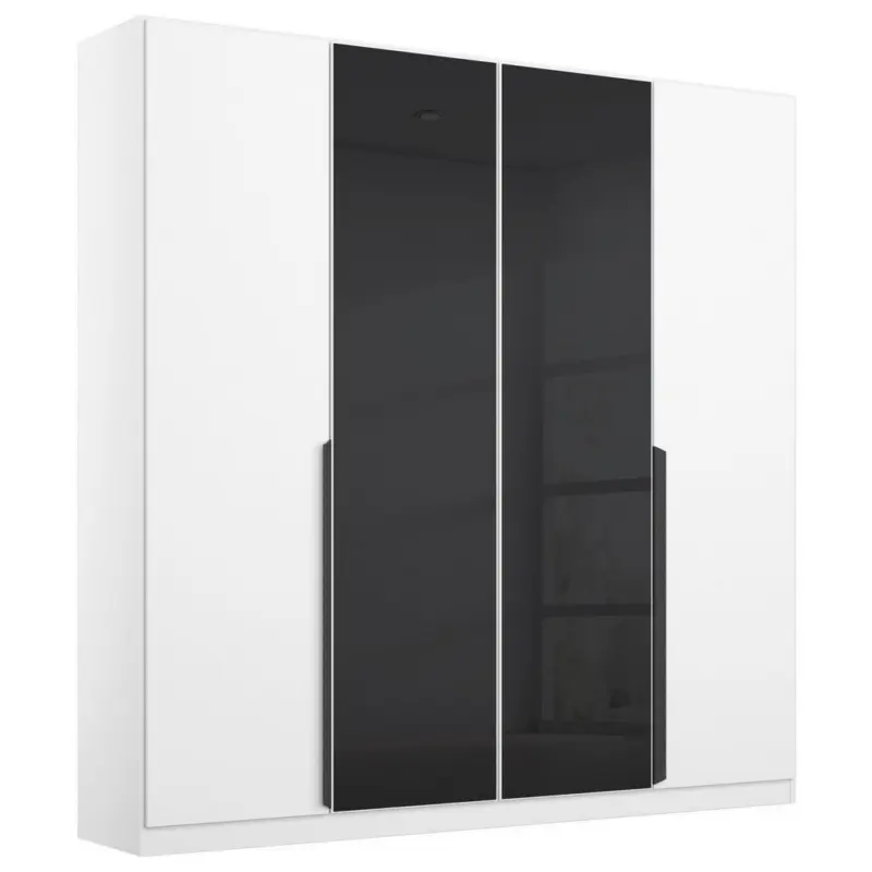 Drehtürenschrank Artemis 181 cm Anthrazit/Weiß