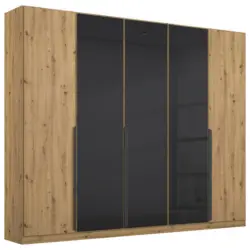 Drehtürenschrank Artemis 225 Cm Anthrazit/eiche Dekor