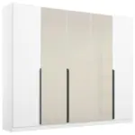 Möbelix Drehtürenschrank Artemis 225 cm Weiß/Champagnerfarben