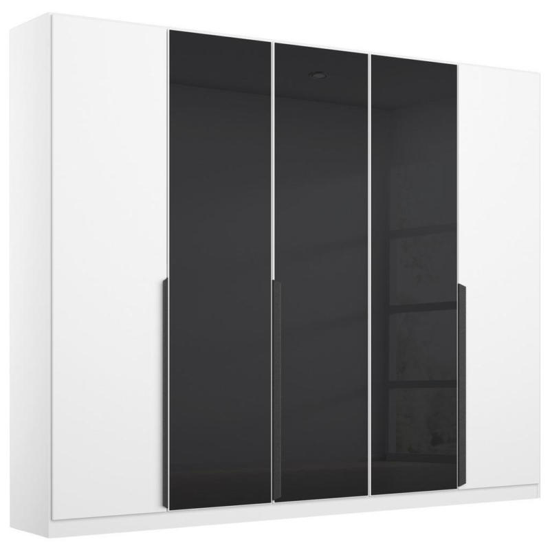 Drehtürenschrank Artemis B: 225 cm Anthrazit/Weiß