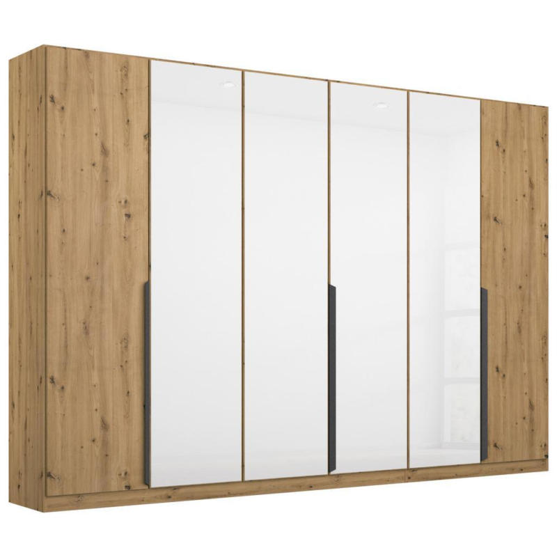 Drehtürenschrank Artemis 271 Cm Weiß/eiche Dekor