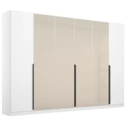 Dreht&uuml;renschrank Artemis 271 Cm Wei&szlig;/champagnerfarben