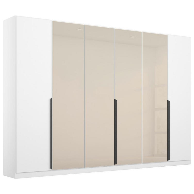 Drehtürenschrank Artemis 271 Cm Weiß/champagnerfarben