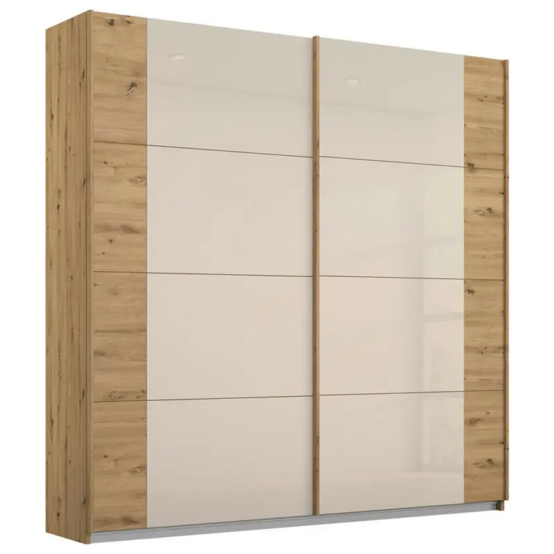 Schwebetürenschrank Artemis B: 181 Cm Champagner/eiche