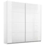 M&ouml;belix Schwebet&uuml;renschrank Artemis B: 181 Cm Wei&szlig;/wei&szlig; Hochglanz