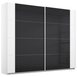 Schwebetürenschrank Artemis B: 226 cm Anthrazit/Weiß