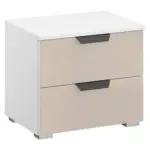 M&ouml;belix Nachtk&auml;stchen Champagner/Wei&szlig; H: 43 cm Artemis