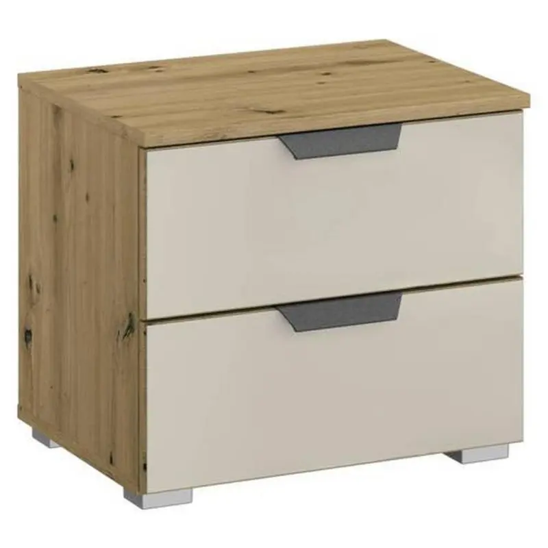 Nachtkästchen Eiche Dekor/ Champagner H: 43 Cm Artemis