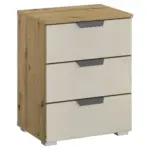 Möbelix Nachtkästchen Champagner/ Eiche Dekor H: 62 Cn Artemis