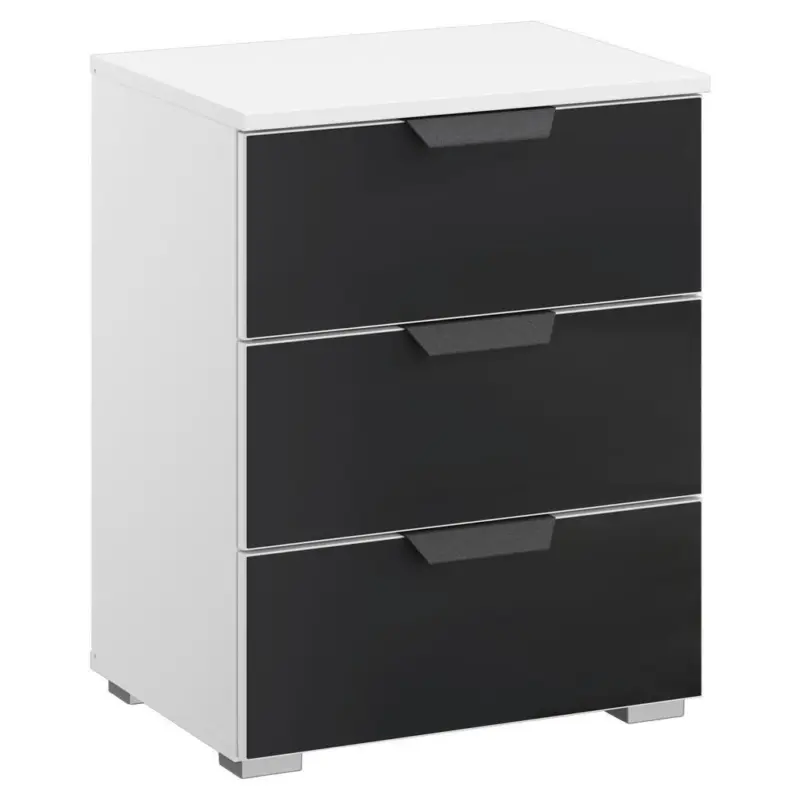 Nachtk&auml;stchen Anthrazit/Wei&szlig; H: 62 cm Artemis