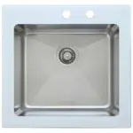 M&ouml;belix Sp&uuml;le Respekta Edelstahl/Glas Bxt: 55x53 cm