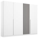 Möbelix Drehtürenschrank 225 cm Lamella Weiß