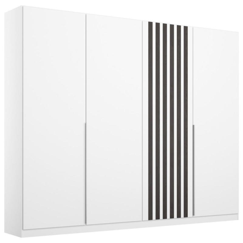 Drehtürenschrank 225 cm Lamella Weiß