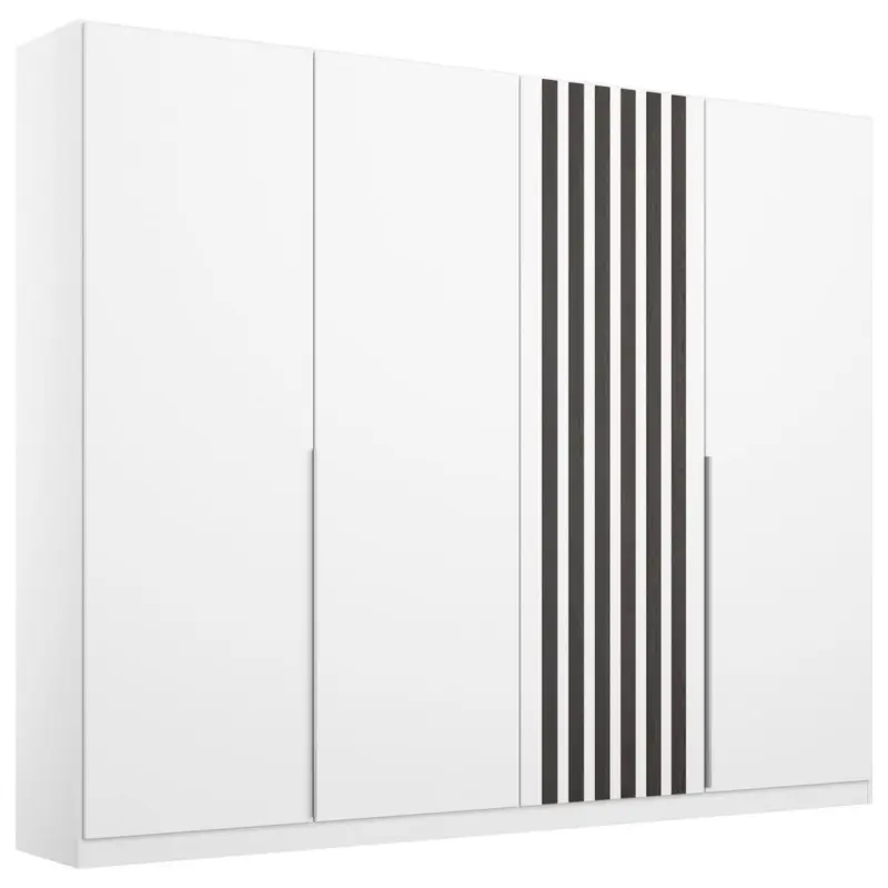 Drehtürenschrank 225 cm Lamella Weiß