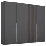 Möbelix Drehtürenschrank 225 cm Lamella Grau