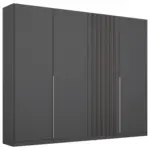 Möbelix Drehtürenschrank 225 Cm Lamella Grau