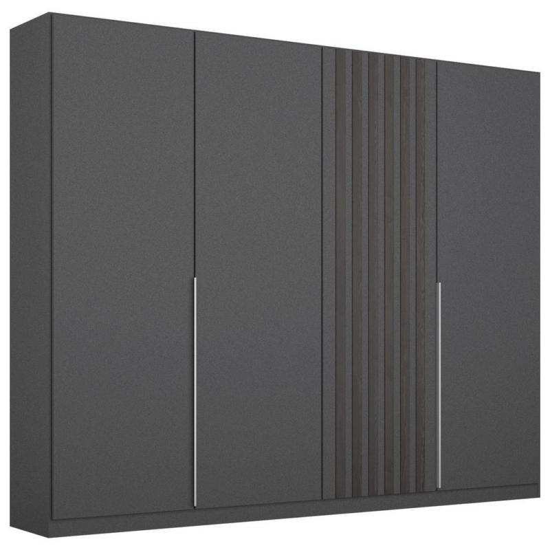 Drehtürenschrank 225 Cm Lamella Grau