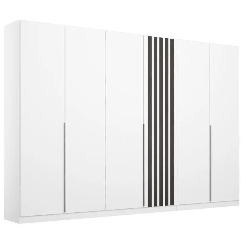 Drehtürenschrank 271 Cm Lamella Weiß