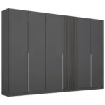 Möbelix Drehtürenschrank 271 Cm Lamella Grau