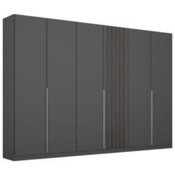 Drehtürenschrank 271 Cm Lamella Grau