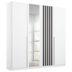 Möbelix Drehtürenschrank 181 cm Lamella Weiß