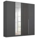 Möbelix Drehtürenschrank 181 Cm Lamella Grau