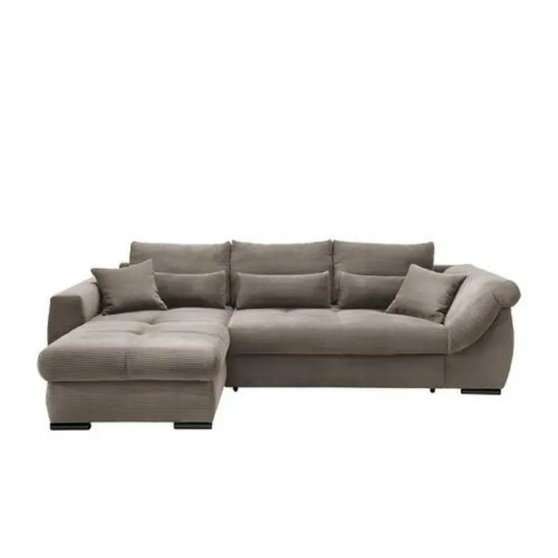 Ecksofa Federico Graubraun S: 188/302 cm
