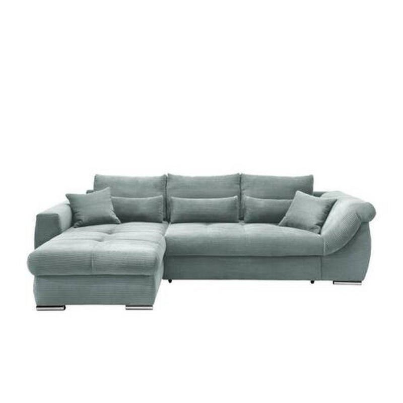 Ecksofa Federico Hellblau S: 188/302 Cm