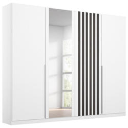 Drehtürenschrank 225 cm Lamella Weiß