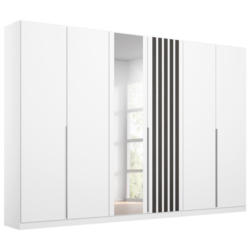 Drehtürenschrank 271 cm Lamella Weiß