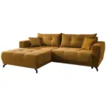 Möbelix Ecksofa mit Schlaffunktion Restato Goldfarben