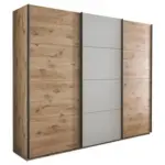 Möbelix Schwebetürenschrank B: 270 Cm Preda Grau/eiche Dekor