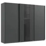 Möbelix Schwebetürenschrank B: 250 Cm Atlanta Graphit/schwarz