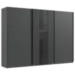 Möbelix Schwebetürenschrank B: 300cm Atlanta Graphit/schwarz