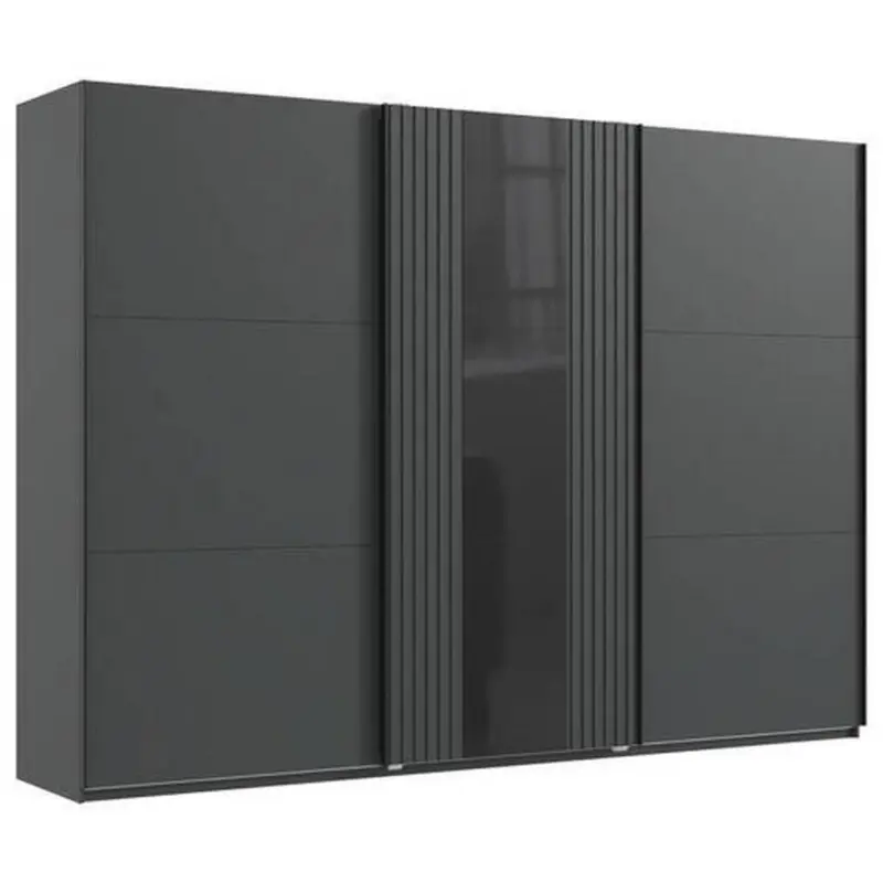 Schwebetürenschrank B: 300cm Atlanta Graphit/schwarz