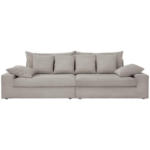 Möbelix Viersitzer-Sofa Avellino Silberfarben Cord